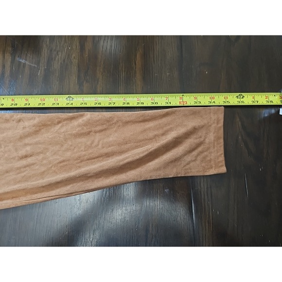 BAGATELLE Collection Tan Faux‎ Suede Leggings Skinny Pants Size Medium - Picture 7 of 8